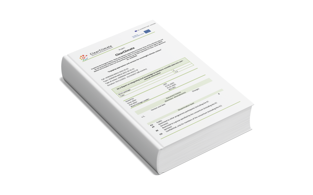 ClearClimate – Rapporto sull’integrazione delle conoscenze locali per trasformare i dati scientifici in informazioni centrate sull’utente