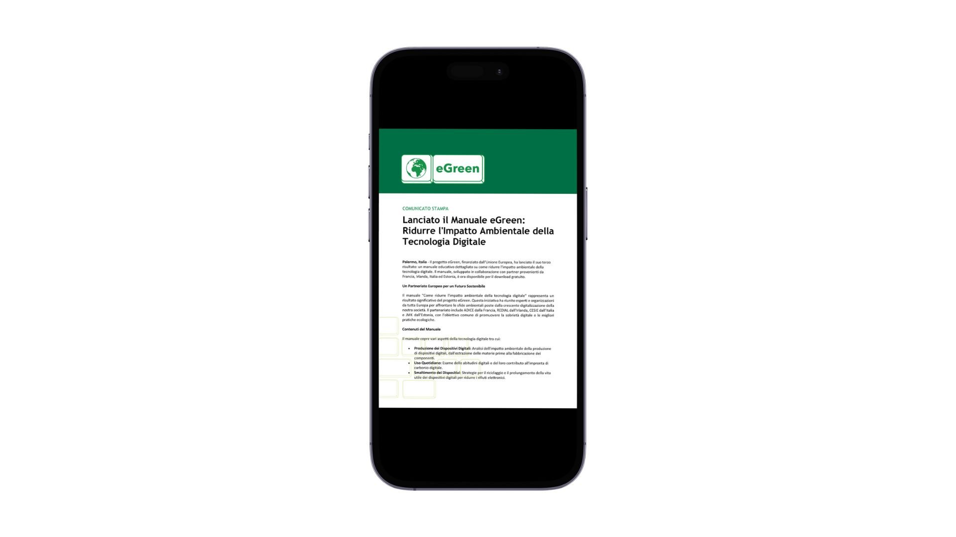eGreen – Ridurre l’impatto ambientale della tecnologia digitale