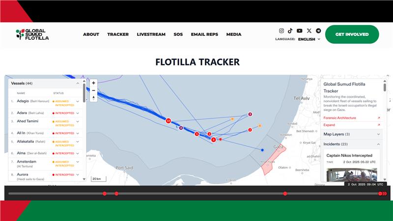 Se attaccano la Flotilla, blocchiamo tutto. In solidarietà alle attiviste e agli attivisti della Global Sumud Flotilla