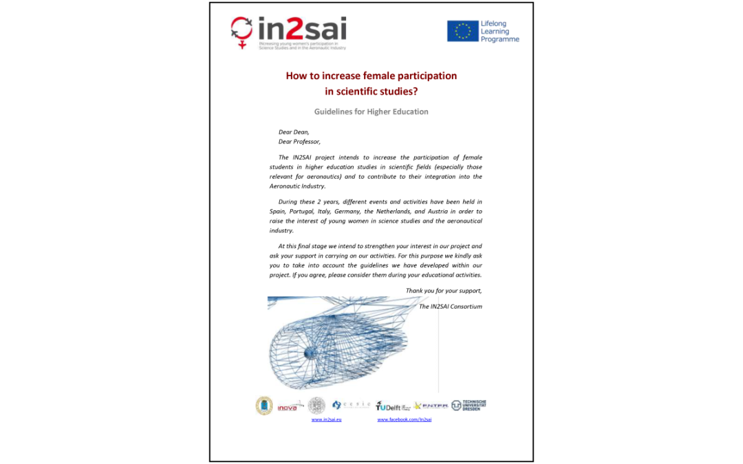 IN2SAI – Guidelines on increasing the participation of female students in scientifical fields